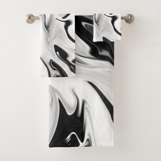 Abstracte elegante retro kleuren digitale vloeisto bad handdoek (Insitu)