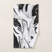 Abstracte elegante retro kleuren digitale vloeisto bad handdoek (Handdoek)