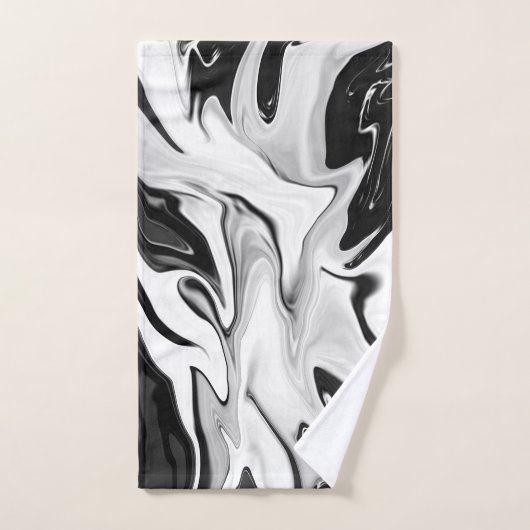 Abstracte elegante retro kleuren digitale vloeisto bad handdoek (Handdoek)