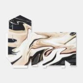 Abstracte elegante retro kleuren digitale vloeisto bedankdoosjes (Uitgevouwen)