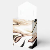 Abstracte elegante retro kleuren digitale vloeisto bedankdoosjes (Geopend)