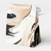 Abstracte elegante retro kleuren digitale vloeisto bedankdoosjes (Achterkant)