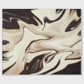 Abstracte elegante retro kleuren digitale vloeisto cadeaupapier (Vlak)