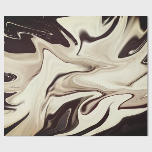 Abstracte elegante retro kleuren digitale vloeisto cadeaupapier (Vlak)