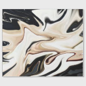 Abstracte elegante retro kleuren digitale vloeisto cadeaupapier (Vlak)