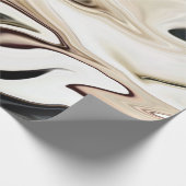 Abstracte elegante retro kleuren digitale vloeisto cadeaupapier (Hoek)