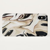 Abstracte elegante retro kleuren digitale vloeisto Case-Mate iPhone case (Achterkant (horizontaal))
