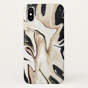 Abstracte elegante retro kleuren digitale vloeisto Case-Mate iPhone case