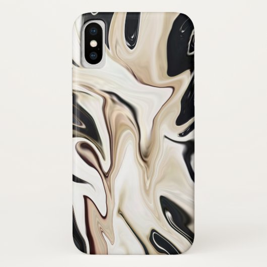 Abstracte elegante retro kleuren digitale vloeisto Case-Mate iPhone case (Achterkant)