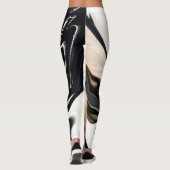 Abstracte elegante retro kleuren digitale vloeisto leggings (Achterkant)