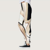 Abstracte elegante retro kleuren digitale vloeisto leggings (Links)