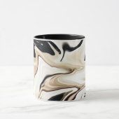 Abstracte elegante retro kleuren digitale vloeisto mok (Midden)