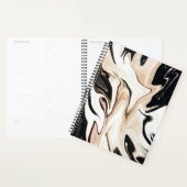 Abstracte elegante retro kleuren digitale vloeisto planner (Display)
