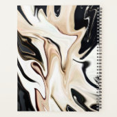 Abstracte elegante retro kleuren digitale vloeisto planner (Achterkant)
