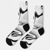 Abstracte elegante retro kleuren digitale vloeisto sokken (Links)