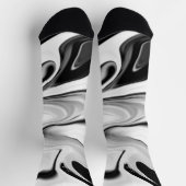 Abstracte elegante retro kleuren digitale vloeisto sokken (Top)