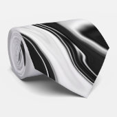 Abstracte elegante retro kleuren digitale vloeisto stropdas (Opgerold)