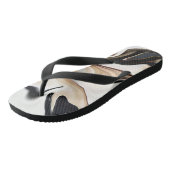 Abstracte elegante retro kleuren digitale vloeisto teenslippers (Schuin)