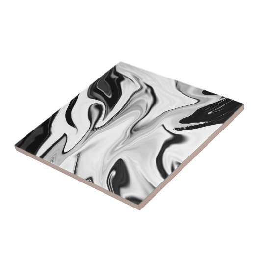 Abstracte elegante retro kleuren digitale vloeisto tegeltje (Zijkant)