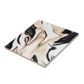 Abstracte elegante retro kleuren digitale vloeisto tegeltje (Zijkant)