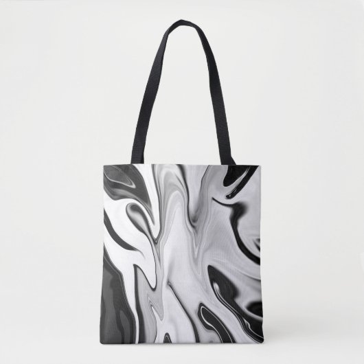Abstracte elegante retro kleuren digitale vloeisto tote bag (Voorkant)