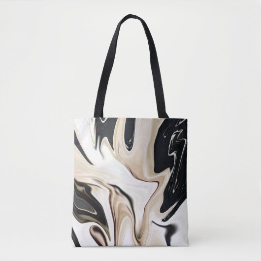 Abstracte elegante retro kleuren digitale vloeisto tote bag (Voorkant)
