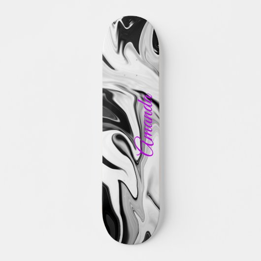 Abstracte elegante retro kleuren persoonlijk skateboard (Voorkant)