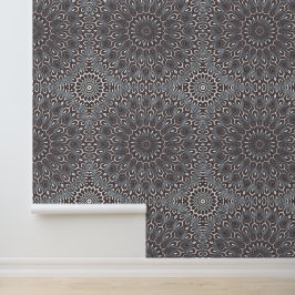 Abstracte elegante stijlvolle chique zilvergrijze  behang