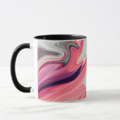 Abstracte elegante vloeibare vloeistof marmer stro mok (Links)