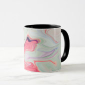 Abstracte elegante vloeibare vloeistof marmer stro mok (Voorkant rechts)
