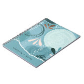 Abstracte elegantie Aqua turquoise Persoonlijk Notitieboek (Linkerzijde)