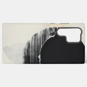 Abstracte elegantie: Encaustische fusie van zwart  Samsung Galaxy Hoesje (Achterkant horizontaal)