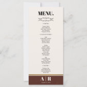 Abstracte Elegantie Golden Lijst Wedding Menu (Voorkant)