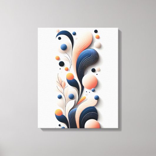 Abstracte elegantie in beweging canvas afdruk (Voorkant)