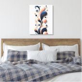 Abstracte elegantie in beweging canvas afdruk (Insitu (Slaapkamer))