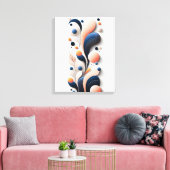 Abstracte elegantie in beweging canvas afdruk (Insitu (Woonkamer))