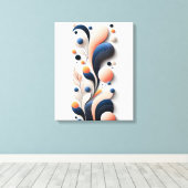 Abstracte elegantie in beweging canvas afdruk (Insitu (Houten vloer))