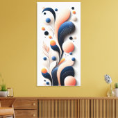Abstracte elegantie in beweging canvas afdruk (Insitu (Woonkamer))