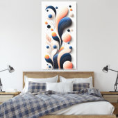Abstracte elegantie in beweging canvas afdruk (Insitu (Slaapkamer))