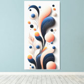 Abstracte elegantie in beweging canvas afdruk (Insitu (Houten vloer))