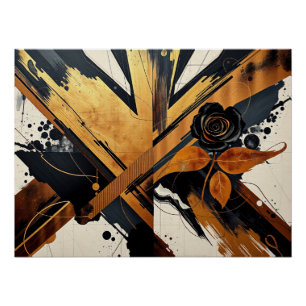 Abstracte elegantie in unieke kunst perfect poster