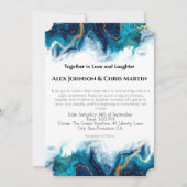 Abstracte Elegantie LGBTQ Deep Blue Blauwgroen Gol Kaart (Voorkant)