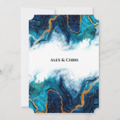 Abstracte Elegantie LGBTQ Deep Blue Blauwgroen Gol Kaart (Achterkant)