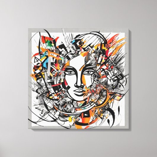 Abstracte elegantie opgerekt canvasprint canvas afdruk (Voorkant)