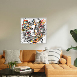 Abstracte elegantie opgerekt canvasprint canvas afdruk