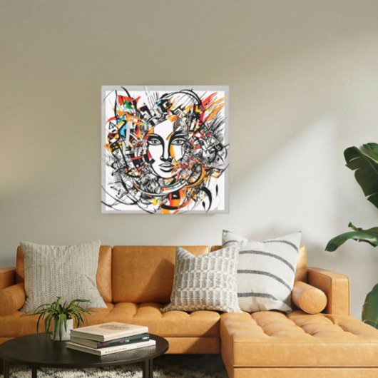 Abstracte elegantie opgerekt canvasprint canvas afdruk