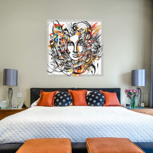 Abstracte elegantie opgerekt canvasprint canvas afdruk