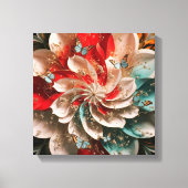 Abstracte elegantie: raadselachtige vrouw in poppy canvas afdruk (Voorkant)