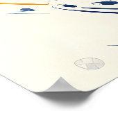 Abstracte elegantie – wervelende kleuren en emotie poster (Hoek)