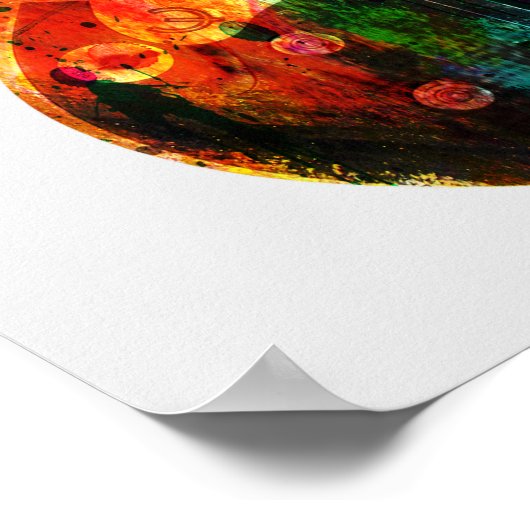 Abstracte elektrische gitaar poster (Hoek)